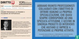 L'intervista del Presidente di YOPAdvisors, Claudio Balestrucci